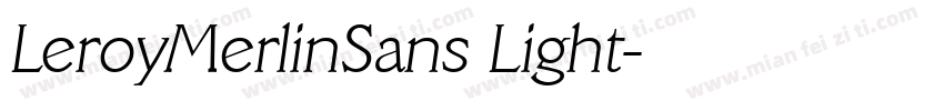 LeroyMerlinSans Light字体转换